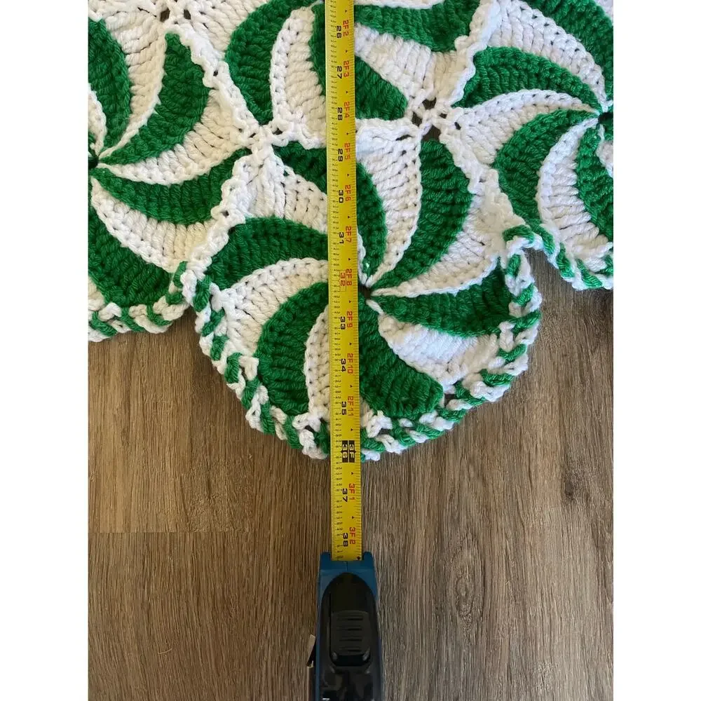 Green Peppermint Crocheted Large Table Centerpiece